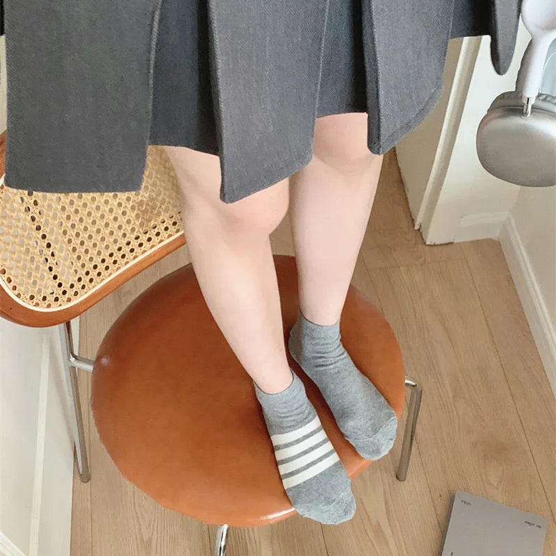 Lbsfy Women's Socks Spring Summer  Pure Color Small Fresh Socks Four Seasons Style High Appearance Antibacterial Cotton Sock Wholesale