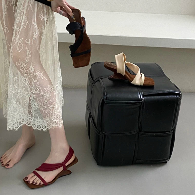 LBSFY  -Summer Designer Wedges Heel Slippers Women Open Toe Casual Party Dress Sandals Shoes Zapatos De Mujer