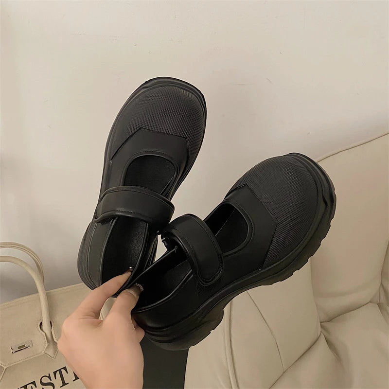 LBSFY  -  New French Style Women Espadrilles Casual Platform Zapatillas Mujer Black Daily Girls Mary Fashion Vintage Loafers Shoes