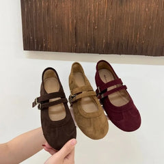 LBSFY -Flat Shoes for Women Fashionable Casual Fashionable Comfortable Zapatillas De Mujer Ballerina Soft Moccasin Mary Janes Shoes
