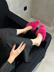 LBSFY  -  Round Toe Women Slides Slippers Casual Mules Shoes Black Beige Rose Thin Low Heels Party Dress Shoes Outside Slides Slippers