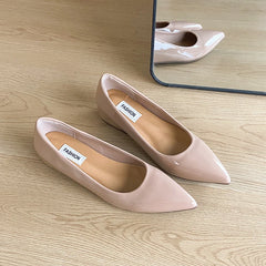 LBSFY  Spring Autumn Pointed Toe Women Mary Jane Shoes Comfort Internal elevation Shoes Ladies Casual Slip On Footwear