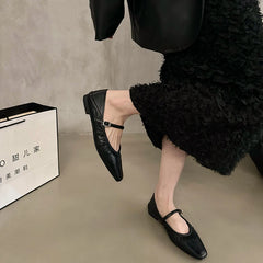 LBSFY  -  2024 Luxury Designer Women Mary Jane Shoes Fashion Elegant Shallow Soft Sole Shoes Ladies Outdoor Dress Flats Summer Shoes