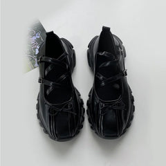LBSFY -Summer Chunky Women Sports Shoes Fashion Shallow Butterfly-knot Platform Flat Shoes Ladies Casual Outdoor Mary Jane Shoes 2025