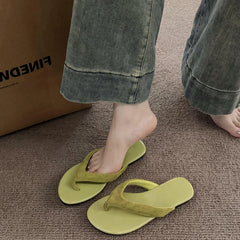 LBSFY  -  2024 Summer Women Slipper Fashion Comfort Clip Toe Flats Slides Ladies Elegant Narrow Band Sandal Shoes Flip Flop