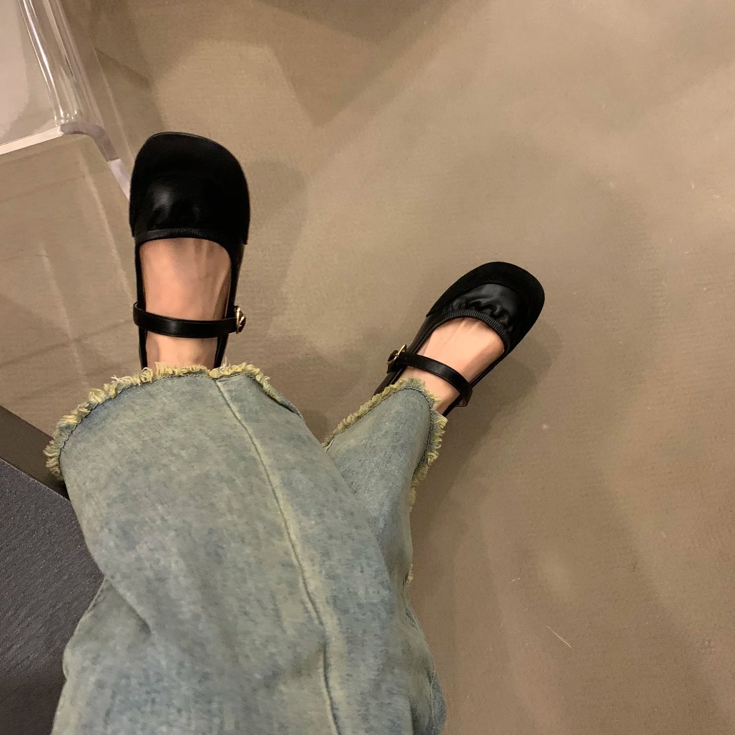 LBSFY -Silvery Women Ballet Flats Fashion Ladies Casual Soft Sole Flats Spring Women's Comfort Shallow Ballerina Shoes