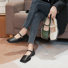 LBSFY  -  Spring and Autumn Women's Pumps Leather Shoes Ladies Casual Shoes Fashion Flat Loafers British Style Office and Banquet Loafers