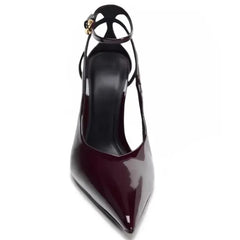 Lbsfy Thin High Heels Women Ankle Strap Patent Leather Red Dress Shoes Elegant Brand Mules Pumps Sandals Female Zapatos De Mujer