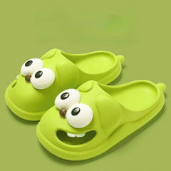 LBSFY - Kiss Slippers Big Eye Dog Slippers,Cute Funny Big Eye Dog Fun Cartoon Package Head Eva Slippers For Women