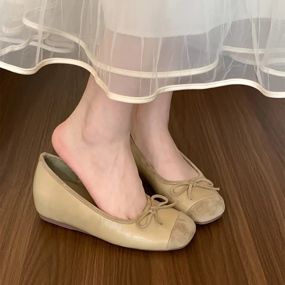 LBSFY -Brand New Women Flats Casual Shoes Fashion Shallow Slip On Ballet Shoes Soft Ladies Dress Ballerina Shoes Laofers
