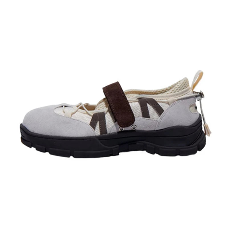 Lbsfy Retro HOOk&LOOP Thick Bottom Women Sneakers Round Toe Sport Ladies Shoes Elastic Band Design Non-Slip Tenis Femininos Shoes