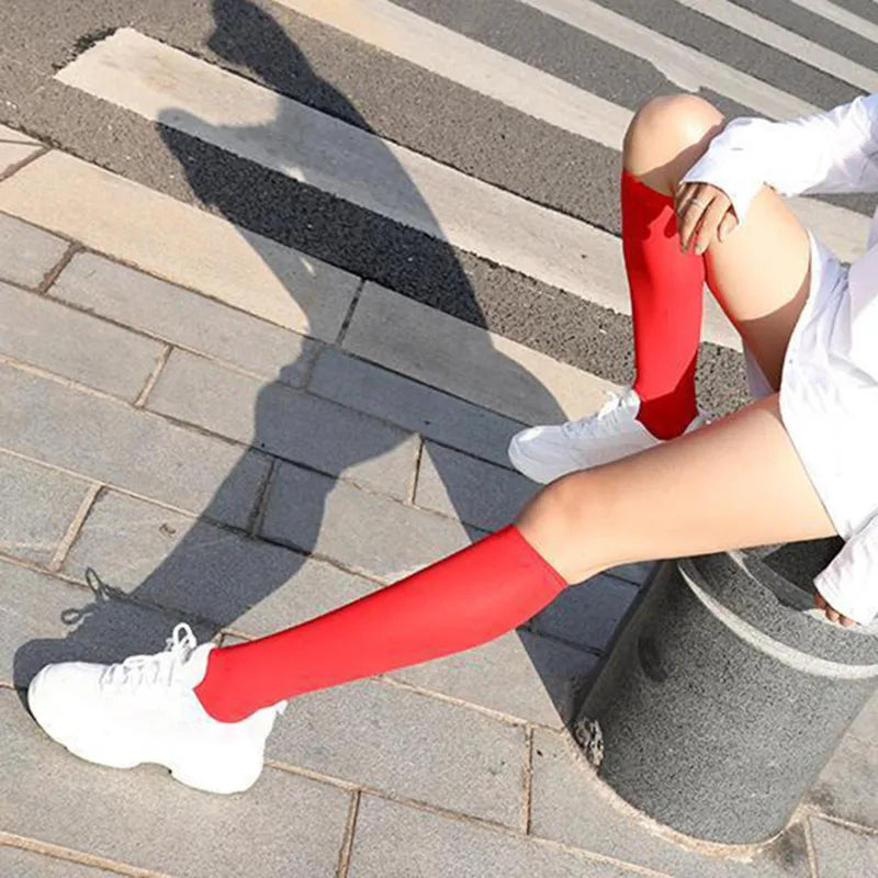 Lbsfy Soild Color Long Socks Women Over Knee Thigh High Over The Knee Stockings Lolita Ladies Girls Warm Knee Socks