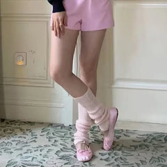 Lbsfy Japanese Leg Warmers Lolita Stepping Sock Cover Y2K Girl Socks Knitted Foot Cover Women Socks Gothic Cuffs Ankle Warmer