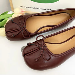 LBSFY  -   Women Split Toe Shoes Mary Janes Flats Silver Ballet Shoes Women Ballerines Femme Chaussure