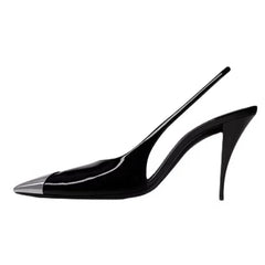 LBSFY -6CM 9CM Thin Heels Women Pumps Patent Leather Sexy Party Prom Slip-On Spring Sandals Mules Shoes