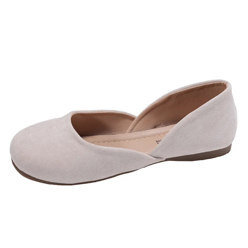 LBSFY -Splicing Square Toe Mules Shoes for Women Suede Flats 2025 Spring Autumn Slip on Designer Fashion Solid Color Casual Loafers