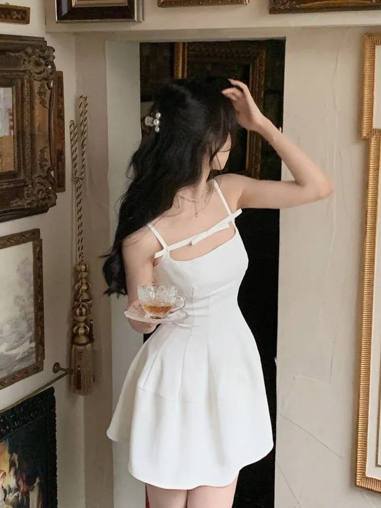 LBSFY -Summer Y2K Spaghetti Strap Evening Party Dresses Solid Elegant Sleeveless Sexy A-line Short Dress One Piece Vestido Mujer