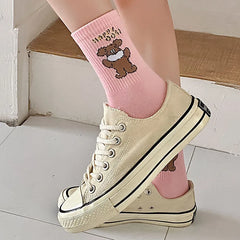 Lbsfy Women Socks Cute Kawaii Lovely Harajuku Sweet Style Socks Female Cartoon Bear Rabbit Dog Girl  Outerwear Sports Socks Wholesale