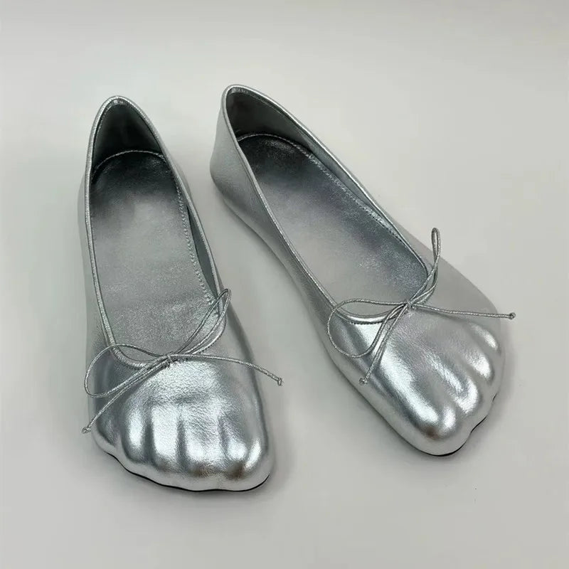 LBSFY  -  Fashion Soft Leather Five Finger Split Toe Design Women Ballet Flats Fashion Black Silver Mary Janes Lazy Walking Loafers Shoes