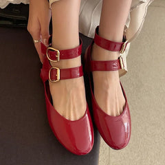 LBSFY  -  Soft Sole Ankle Strap Flat Mary Jane Shoes Women Belt Buckle Fashion Comfy Casual Shoes 2025 New Footwear Women Zapatos De Mujer