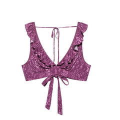 LBSFY -Fashion And Sexy Pleated Short Top And Pleat Skirt 2 Piece Set Floral Print Vest + Short Skirt Holiday Party Women Set New