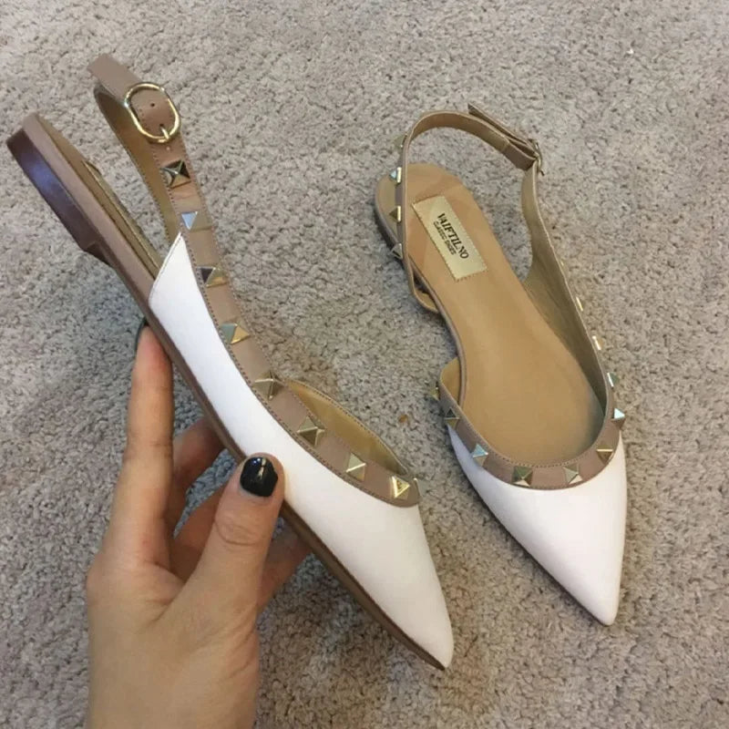 LBSFY -Women's Pointed Toes Pumps Mid Chunky Heels Slingback Sandals Shoes Summer New Vintage Woman Lady Female Sandals Slippers Shoes