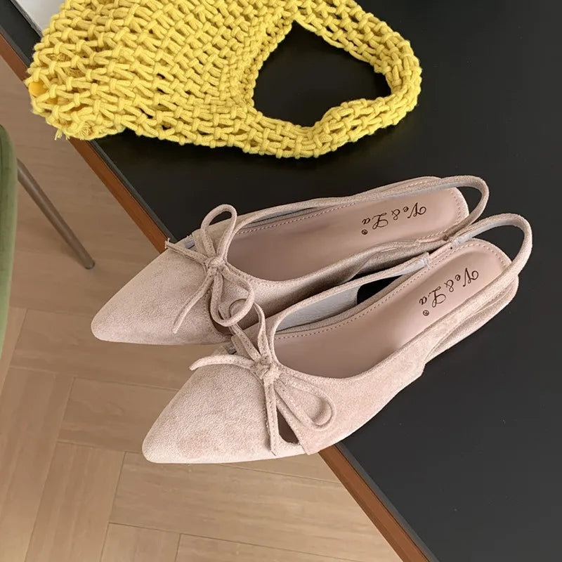 LBSFY -New Brand Women Sandals Fashion Shallow Slip On Ladies Slingback Shoes Flat Heel Outdoor Dress Mules Shoes Mujer