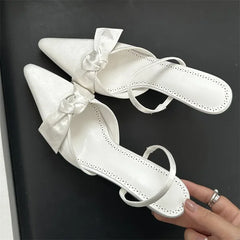 LBSFY -Design Style Butterfly-knot Thin High Heels Women Pumps Fashion Pointed Toe Banquet Wedding Female Shoes