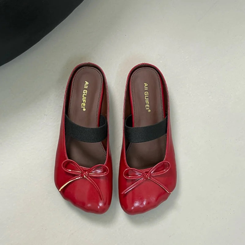 LBSFY -Brand Women Slippers Slip On Grandma Shoes Woman Round Toe Retro Moccasins Outdoor Slides Ladies Soft Ballet Shoes