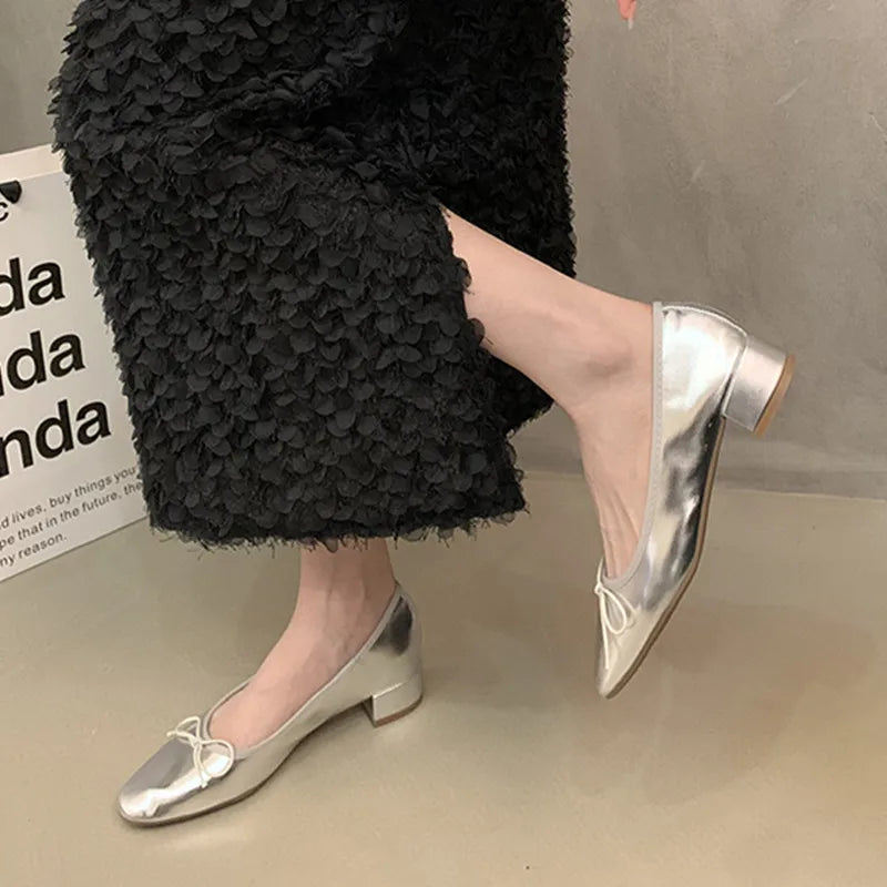 LBSFY  -Women Flat Shoes Fashion Round Toe Shallow Slip On Ladies Soft Ladies Mary Jane Ballerinas Flat Heel Casual Ballet Shoe
