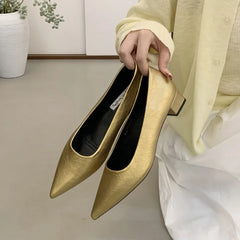 LBSFY  -Brand Women Flats Fashion Soft Casual Women Loafers Pointed Toe Shallow Slip On Elegant Ballerina Shoes Low Heels Dress