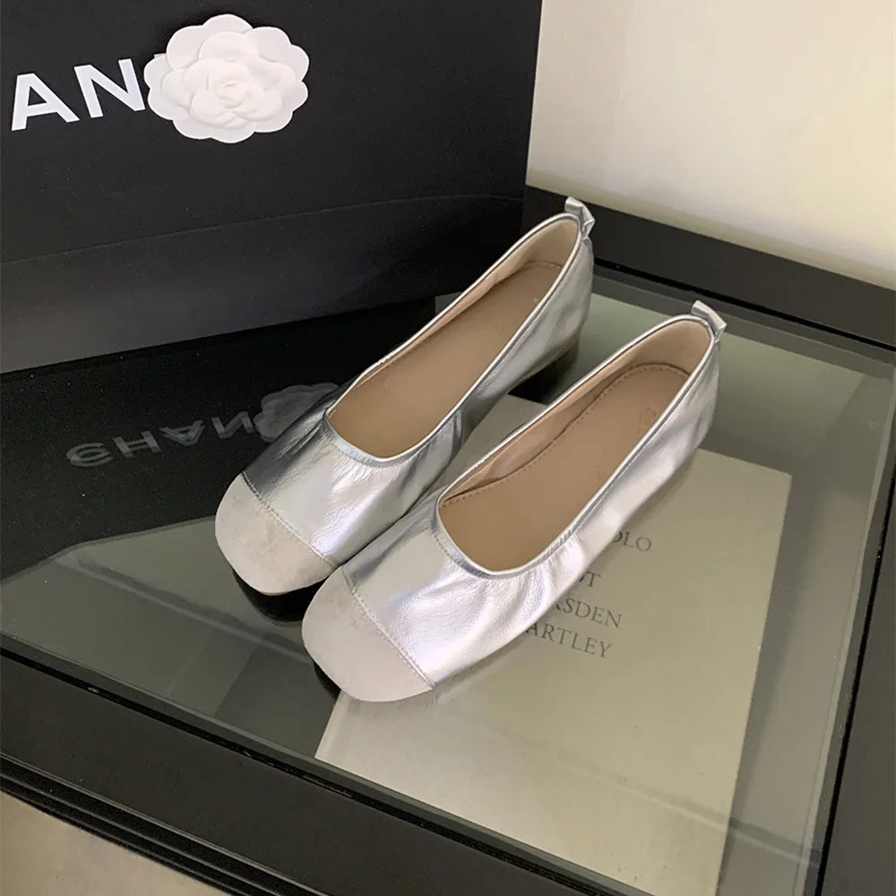LBSFY -New Women Flats Fashion Round Toe Bow-knot Slip On Ballerinas Shoes Soft Flat Ladies Casual Dress Ballet Shoes