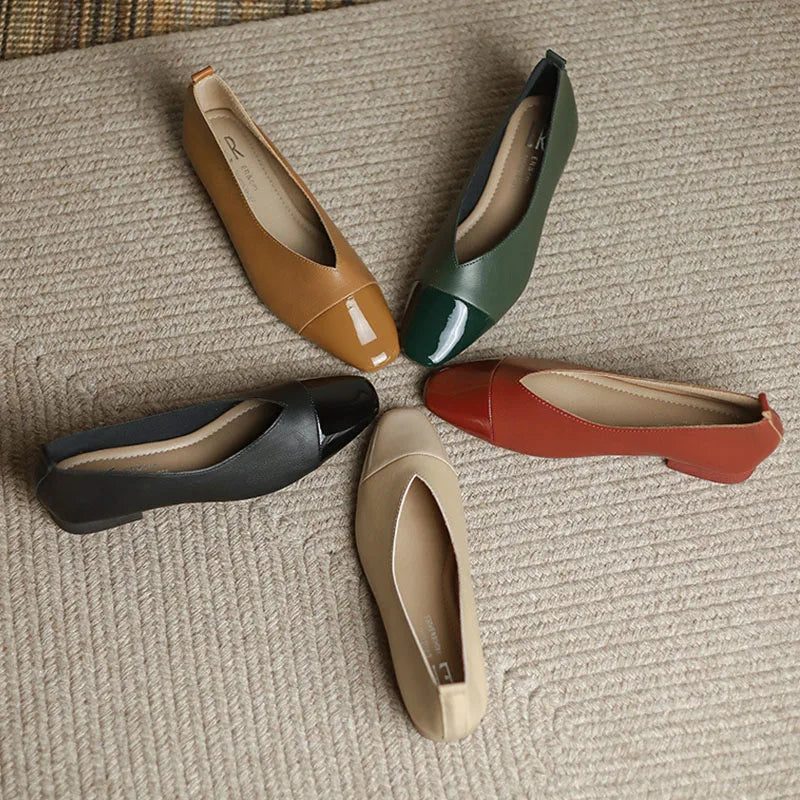 LBSFY  -  Women Brand Ballet Green Red Flats 2024 New Fashion Pregnant Women's Flat Shoes Casual Women's Soft Dress Shoes Mujer