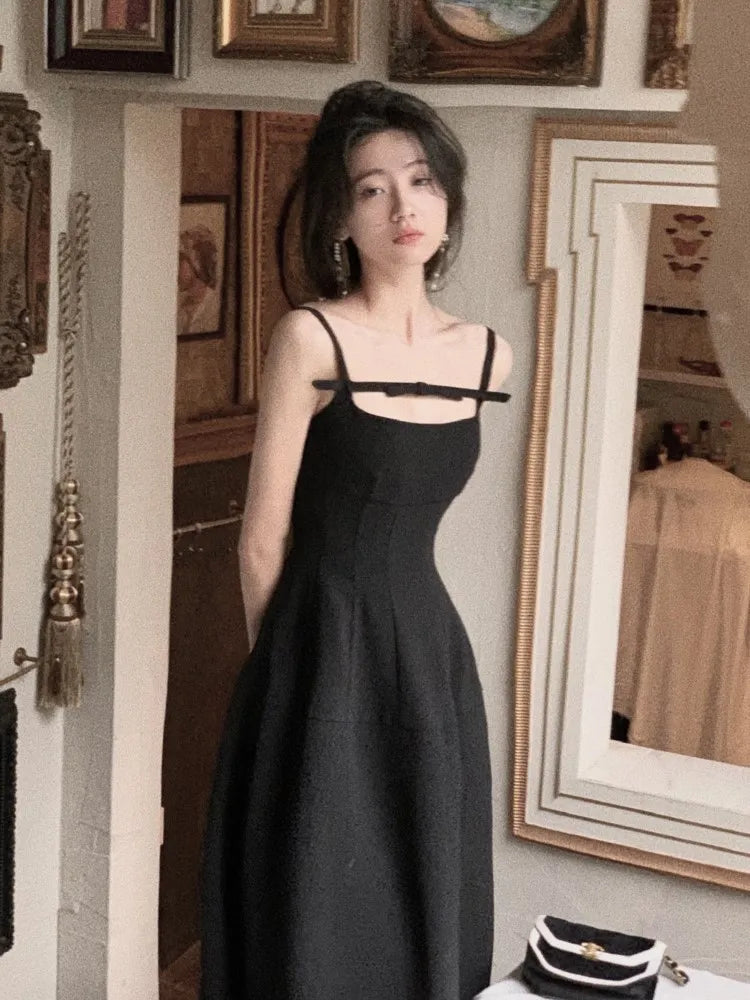 LBSFY -Summer Y2K Spaghetti Strap Evening Party Dresses Solid Elegant Sleeveless Sexy A-line Short Dress One Piece Vestido Mujer