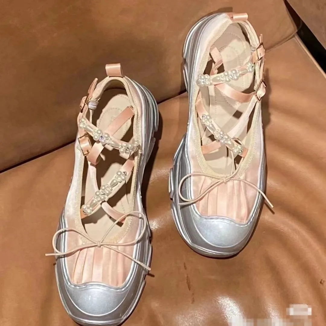LBSFY -Design Summer New Round Toe Women Flats Fashion Loafers Shallow Mary Jane Shoes Soft Casual Ballet Shoes Slingback Shoes