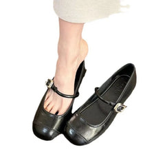 LBSFY -Spring New Women Mary Janes Shoes Shallow Toe Ballet Flats Shoes French Style Night Wind Single Lolita Shoes Women's Loafers