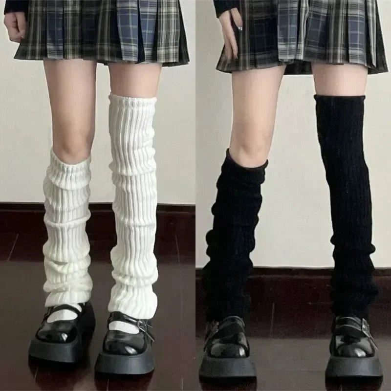 Lbsfy Y2K Women's Leg Warmers Japanese Lolita Long Socks Wool Knitted Foot Cover Arm Warmer Autumn Winter Crochet Heap Sock Boot Cuffs