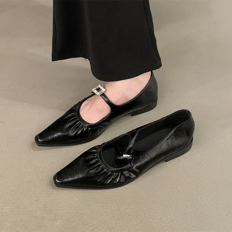 LBSFY -New Women Flat Shoes Flat Shoes Round Toe Slip On Ladies Casual Loafer Shoes Flat Soft Sole Fashion Baller Shoes