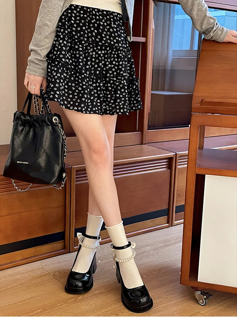 LBSFY -Designer Butterfly-knot Women Mary Jane Shoes Ladies Concise Outdoor Pumps Spring Autumn Women's Dress Leather Shoes
