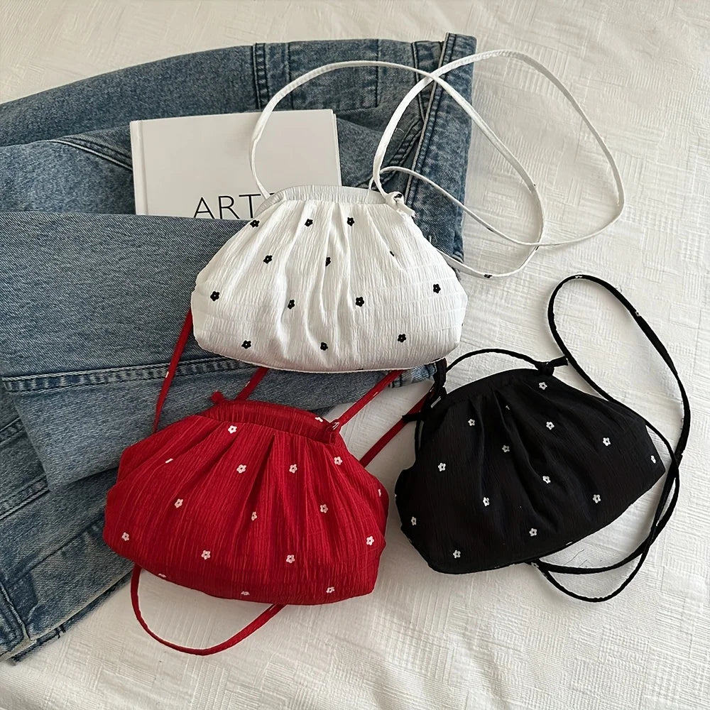 LBSFY -Ladies' Crossbody Bag, Fashionable and Versatile, with Floral Patterns, Exquisite and Niche Design, Single Shoulder Bag