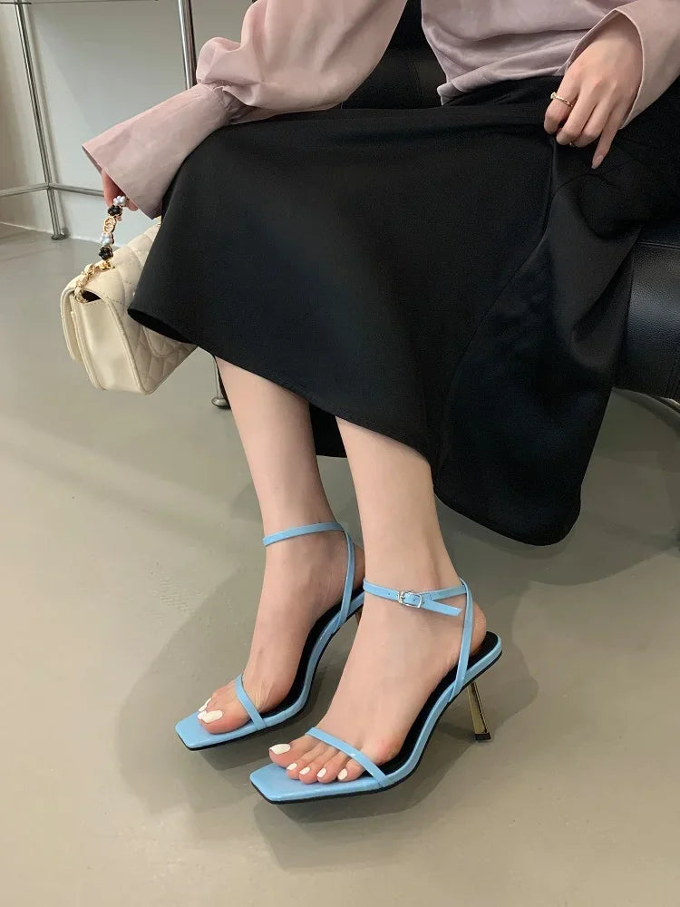 LBSFY -Spring New Leopard Print Women Slipper Pointed Toe Thin Low Heel Sandal Ladies Mules Shoes Zapatos Mujer