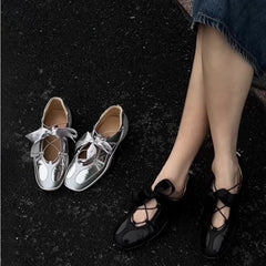LBSFY  -  Ballet Flat German Training Shoes 2024 New Luxury Women's Shoes Butterfly Strap Mary Jane Shoes Ballet Sneakers