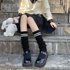 Lbsfy Lolita Long Socks Stockings Women JK Sweet Girls Kawaii Knee High Socks Bandage  Thigh High Socks Stockings Leg Warm Socks
