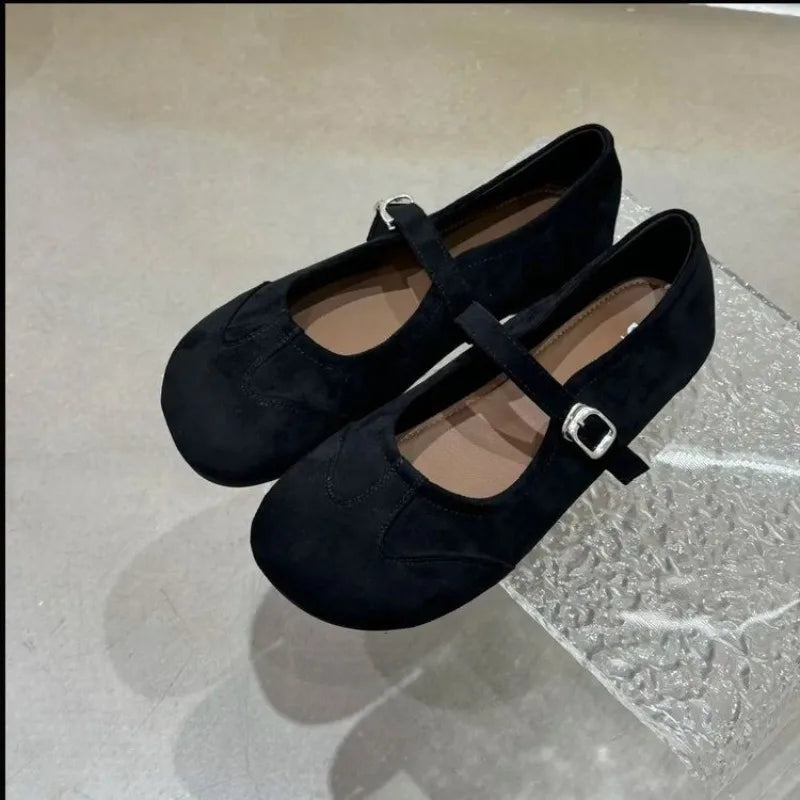 LBSFY -New Style Women's Autumn Women Flat Shoes Fashion Round Toe Ladie Ballerinas Shoes Soft Flat Heel Outdoor Casual Mary Jane Shoes