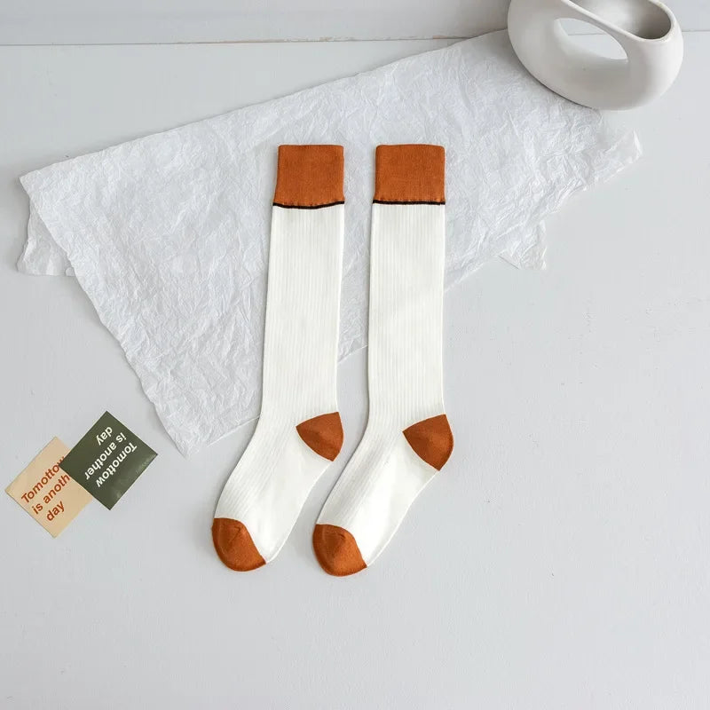 Lbsfy Women Long Socks Stockings Solid Color Japanese Fashion Knee Socks Stockings JK Lolita Girls Knee High Socks Stockings Women