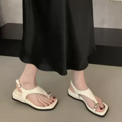 LBSFY - Summer Women Sandals Fashion Narrow Band Ladies Casual Sandals Wedges Heel Outdoor Dress Gladiator Shoes Beach Slippers