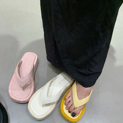 LBSFY  Summer Women Casual Clip Toe Slippers Comfort Platform Flats Beach Vacation Slides Flip Flops Shoes Zapatos De Mujer