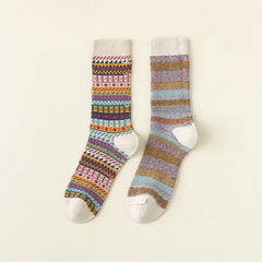Lbsfy 3 Pairs Winter Thick Warm Cotton Men's Sock Retro High Quality Casual and Breathable Crew Socks Unisex Funky Vintage Couple Sock