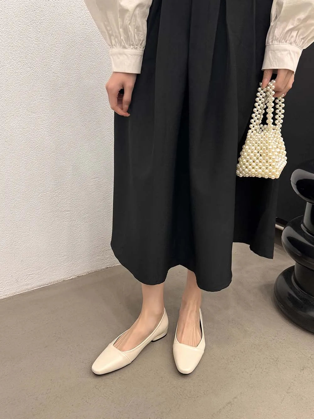 LBSFY  -  Fashion Women Loafers 2024 New Arrivals Solid Color Black Brown Green Beige Shallow Slip On Low Heeled Dress Shoes Woman 35-39