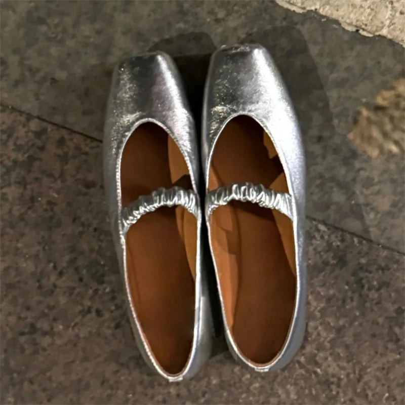 LBSFY -Spring Fashion Round Toe Mary Jane Women's Flat Shoes Concise Ladies Street Style Elegant Casual Mules Shoes